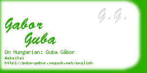 gabor guba business card